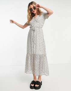 Чайное платье миди в горох Vero Moda-Многоцветный