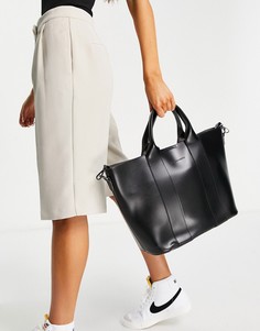 Черная сумка-тоут с ремешком на плечо Claudia Canova-Черный цвет