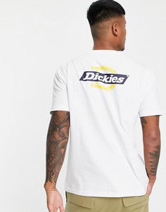 Белая футболка с принтом на спине Dickies Ruston-Белый