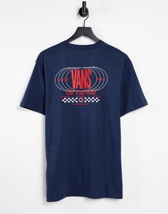 Синяя футболка с коротким рукавом Vans Frequency-Голубой