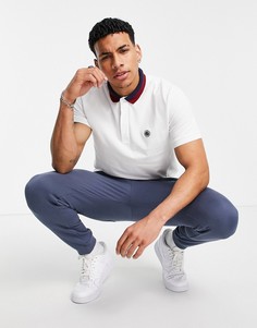 Белое поло с воротником Pretty Green Tilby-Белый