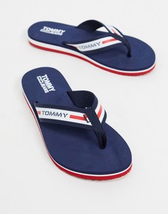 Темно-синие шлепанцы Tommy Hilfiger-Темно-синий