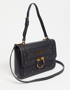 Черная сумка на плечо с логотипом Love Moschino-Черный цвет