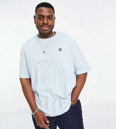 Голубая футболка с логотипом Lyle & Scott plus-Голубой