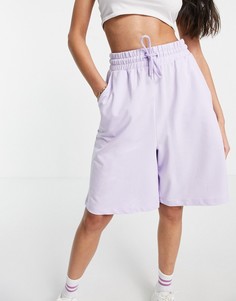 Удлиненные трикотажные шорты сиреневого цвета ASOS DESIGN-Фиолетовый цвет