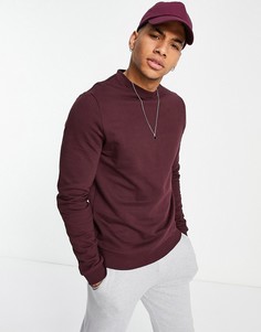 Бордовый свитшот из органического хлопка ASOS DESIGN-Красный