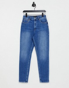 Синие узкие джинсы в винтажном стиле с завышенной талией и эффектом естественной потертости ASOS DESIGN Hourglass-Голубой