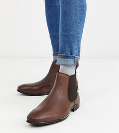 Коричневые кожаные ботинки челси для широкой стопы Ben Sherman-Коричневый цвет
