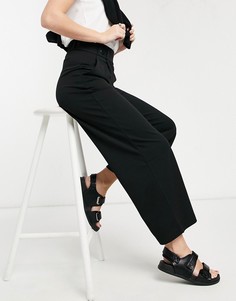 Черные трикотажные брюки с широкими штанинами JDY-Черный цвет
