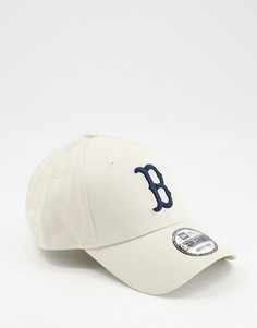 Кремовая бейсболка New Era 9FORTY Boston Red Sox-Белый