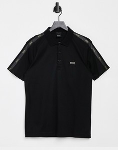 Поло черного цвета BOSS Athleisure Paul Gold-Черный цвет