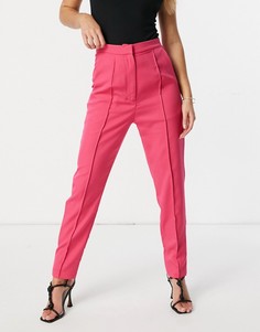 Розовые строгие брюки от комплекта Rare London-Розовый цвет