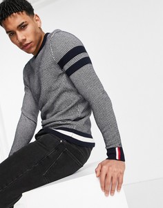 Жаккардовый джемпер с круглым вырезом Tommy Hilfiger-Черный цвет