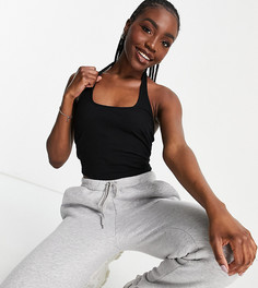 Черный кроп-топ с квадратным вырезом и завязкой на шее ASOS DESIGN Tall-Черный цвет