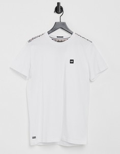 Белая футболка с клетчатой вставкой на плечах Weekend Offender Langmore-Белый