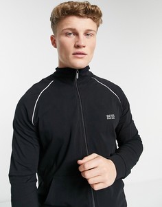 Черный свитшот на молнии с длинными рукавами BOSS Bodywear-Черный цвет
