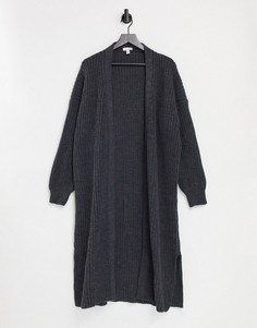 Темно-серый кардиган макси Topshop
