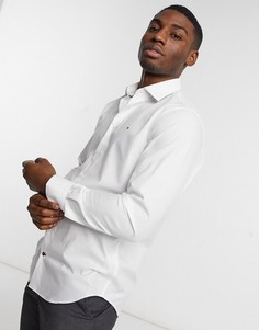 Рубашка классического кроя из ткани добби Tommy Hilfiger-Белый