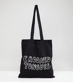Черная сумка-тоут Crooked Tongues x Lucas Beaufort-Черный