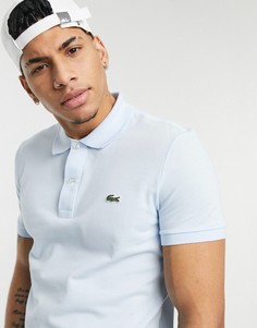 Зауженное поло из пике светло-голубого цвета Lacoste-Голубой
