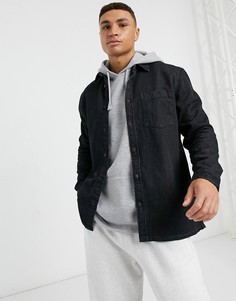 Темно-серая джинсовая рубашка Topman-Серый