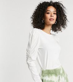 Белый топ с рукавами-фонариками и манжетами Vero Moda Tall