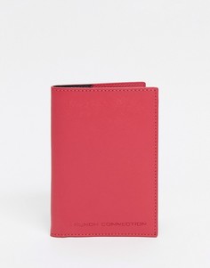 Кожаная обложка для паспорта со змеиным принтом French Connection-Коричневый цвет