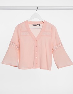 Розовая рубашка Vero Moda-Розовый цвет
