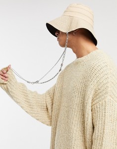 Серебристая цепочка для панамы ASOS DESIGN-Серебристый
