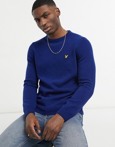 Джемпер с добавлением овечьей шерсти и круглым вырезом Lyle & Scott-Голубой