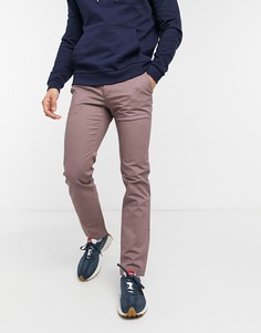 Однотонные суженные книзу чиносы Ted Baker-Розовый цвет