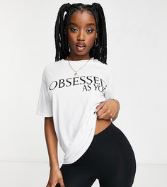 Белая футболка с принтом «obsessed» ASYOU-Белый