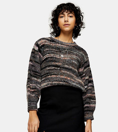 Мини-юбка из бенгалина Topshop Tall-Черный цвет