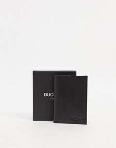 Складной кожаный кошелек для пластиковых карт Duchamp-Черный цвет