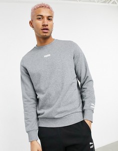Свитшот с логотипом серого цвета Puma-Серый