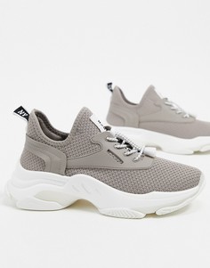Бежевые кроссовки на массивной подошве Steve Madden Match-Бежевый