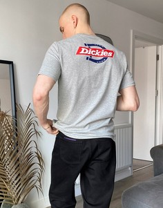 Серая футболка с принтом на спине Dickies Ruston-Серый