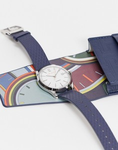 Часы из нержавеющей стали с кожаным ремешком Ted Baker-Черный цвет