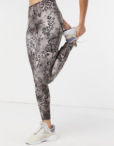 Леггинсы с леопардовым принтом Reebok Training Lux-Многоцветный