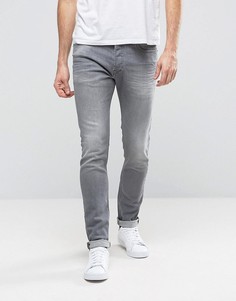 Светло-серые выбеленные джинсы скинни Diesel Tepphar 853T-Серый