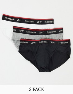 Набор из 3 спортивных трусов черного/белого/серого цвета Reebok-Мульти