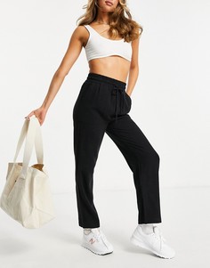 Свободные суженные книзу льняные брюки черного цвета ASOS DESIGN-Черный цвет