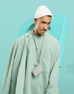 Плотный oversized-свитшот выбеленного зеленого цвета с карманами (от комплекта) ASOS DESIGN-Зеленый цвет
