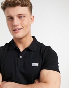Черное трикотажное поло Jack & Jones Core-Черный цвет