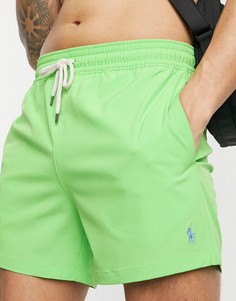Узкие шорты для плавания лаймового цвета с логотипом-игроком Polo Ralph Lauren-Зеленый цвет