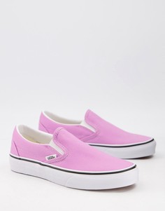 Фиолетовые кеды-слипоны Vans Classic-Фиолетовый цвет