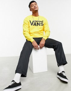 Желтый свитшот с круглым вырезом Vans Classic