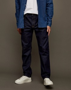 Прямые джинсы из необработанного денима Topman-Голубой