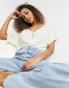 Боди с завязкой спереди Free People Cleo-Белый