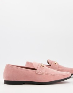 Розовые лоферы с металлической отделкой Truffle Collection-Розовый цвет